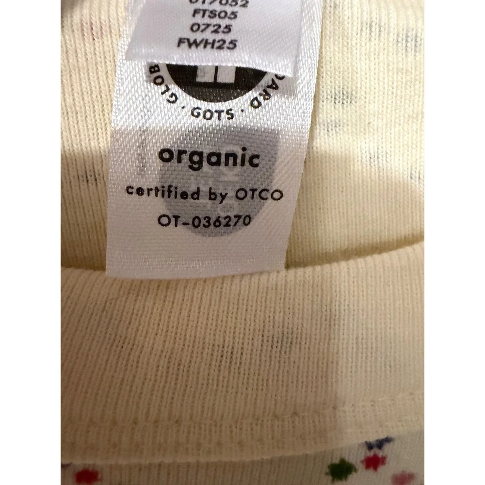 Hanna Andersson Pajama Set Kids 14-16 Organic Cotton Star Wave Cream Multi 2pc